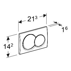 Geberit Alpha01 Round Dual Flush Plate - Black Chrome 115.035.QC.1