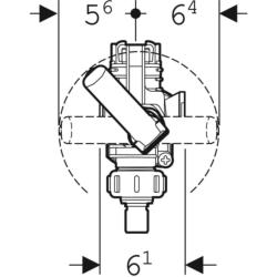 Geberit Fill Valve Type 380AG 3/8" Brass 244.510.00.1