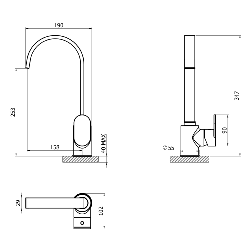 Francis Pegler Strata Blade Kitchen Mixer Chrome 4K6058