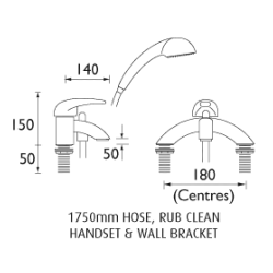 Bristan J SLPBSM C Java Single Lever Bath Shower Mixer