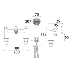 Bristan Mios Bath Shower Mixer MIO BSM C