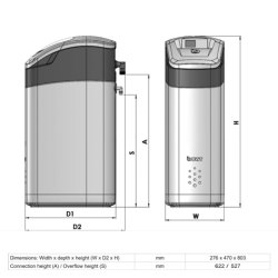 BWT Perla Silk M 20L Luxury Water Softener with WiFi PS20UKWF