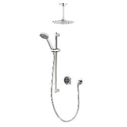 Aqualisa Quartz Touch Smart Divert Concealed Shower with Adjustable and Ceiling Fix Heads - GP