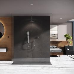 Aqualisa Quartz Touch Smart Divert Concealed Shower with Adjustable and Ceiling Fix Heads - GP