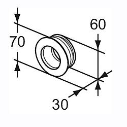 Ideal Standard Flush Pipe Simpla II Inlet Connector S450567