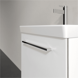 Villeroy & Boch Avento Crystal White 550mm Wall Hung 1 Door Washbasin and Vanity Unit SAVE13B401