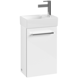 Villeroy & Boch Avento Crystal White 360mm Wall Hung 1 Door Washbasin and Vanity Unit SAVE31B401