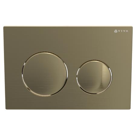 Viva Skylo Ultra14 Brushed Brass Dual Flush Plate ULTRA14