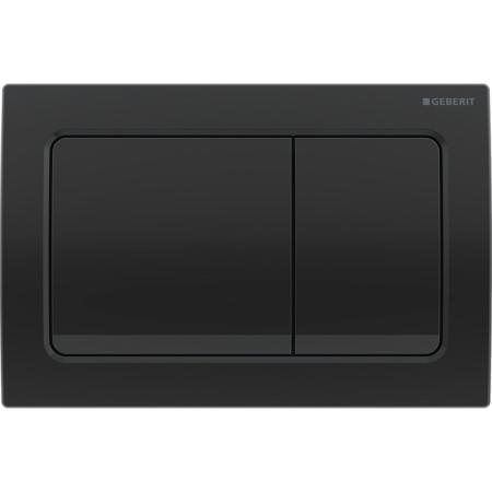 Geberit Alpha01 Square Dual Flush Plate - Black Chrome 115.055.QC.1