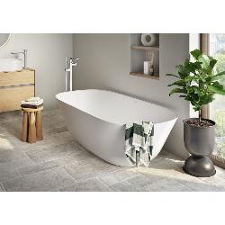 Villeroy & Boch Theano Free-Standing Bath 1550 x 750mm - Stone White VBUBQ155ANH7F200V-RW