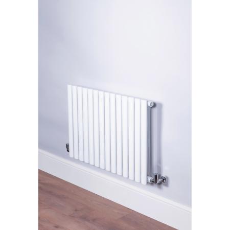 DQ Heating Cove Single Horizontal 550mm x 1180mm White 2661BTU COVE550/20-W