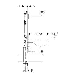 Geberit Duofix 1.14m Frame, Sigma Cistern 8cm Included + Chrome Flush Plate 111.799.00.1+115.770.21.5