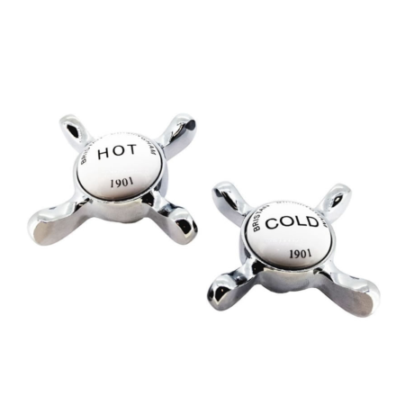 Bristan 1901 Tap Handles Pair Hot & Cold HD038FBCPB