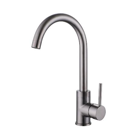 Reginox Kalix Single Lever Swan Neck Kitchen Mixer Tap - Gunmetal - KALIXGUNMETAL