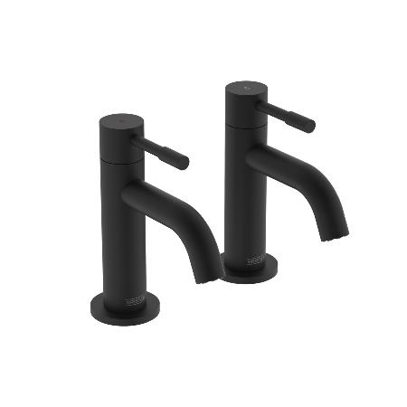 Bristan Mila Basin Pillar Taps Black MI 1/2 BLK