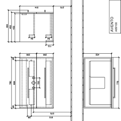 Villeroy & Boch Avento Oak Kansas 800mm Wall Hung 2-Drawer Washbasin and Vanity Unit SAVE05RH01