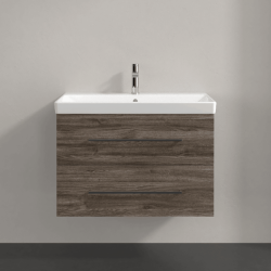 Villeroy & Boch Avento Stone Oak 800mm Wall Hung 2-Drawer Washbasin and Vanity Unit SAVE05RK01