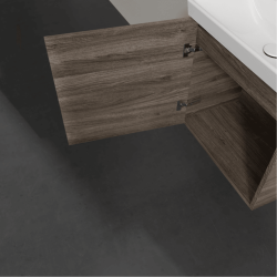 Villeroy & Boch Avento Stone Oak 550mm Wall Hung 1 Door Washbasin and Vanity Unit SAVE13RK01