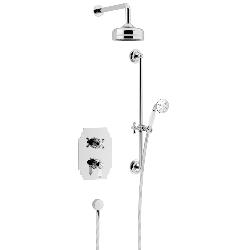 Heritage Glastonbury Recessed Shower with Premium Fixed Head & Flexible Riser Kit SGDUAL03