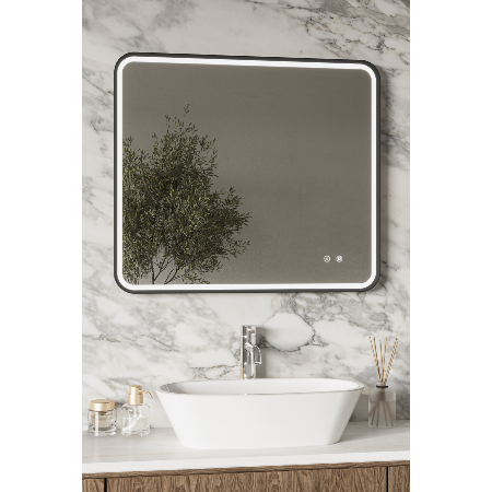 Tranquil Serene Mirror Black 700 x 500mm