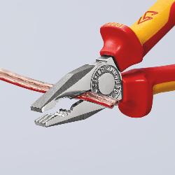 Knipex Combination Pliers Multi-component Grips VDE Chrome-plated 180mm 03 06 180