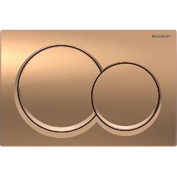 Geberit Alpha01 Round Dual Flush Plate - Red Gold 115.035.QA.1