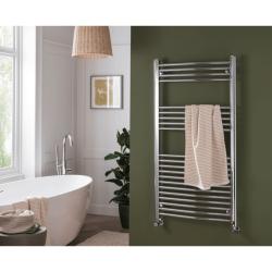 Vogue Combes 1200 x 600mm Curved Ladder Towel Rail Heating Only Chrome 1512BTU MD063 MS12060CP