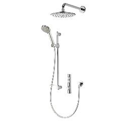 Aqualisa iSystem Smart Divert Concealed Shower with Adj. & Wall Fix Heads - Gravity Pumped