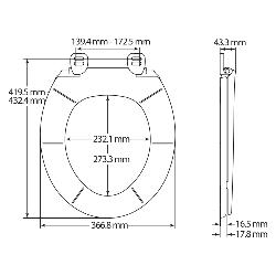 Bemis Kent Thermoplast Ultra-Fix Toilet Seat White 108065000