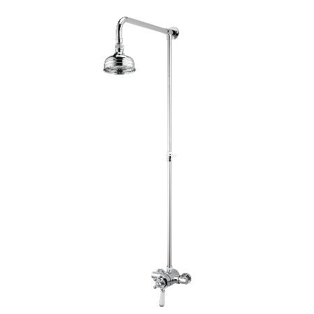 Bristan Regency Thermostatic Surface Mounted Shower Valve with Rigid Riser Rail Chrome R2 SHXRR C