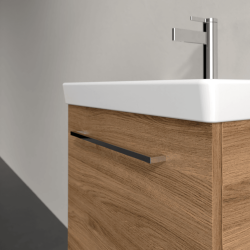 Villeroy & Boch Avento Oak Kansas 550mm Wall Hung 1 Door Washbasin and Vanity Unit SAVE13RH01