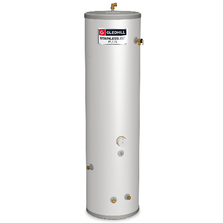 Gledhill StainlessLite Plus Indirect Unvented 120L Slim Cylinder PLUIN120SL