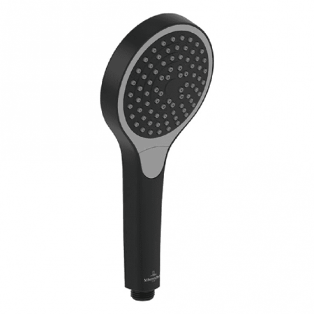 Villeroy & Boch Verve Round Shower Handset with 3 Spray Patterns Matt Black TVS109001UK0K5