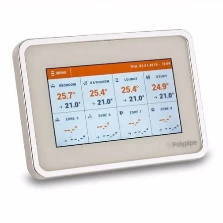 Polypipe Thermostats 8 Zone Master TFT Thermostatic Control Unit UFHTFTMWP