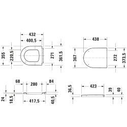 Duravit ME by Starck Toilet Seat White 0020190000