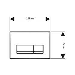 Geberit Selnova Toilet with Delta Cistern and Flush Plate 118.350.21.1