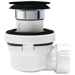 Wirquin Nano 6.7 Quick Clac All-in-One Basin Waste & Trap Black 30724237