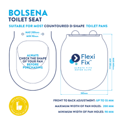 Croydex Bolsena Flexi-Fix Soft Close Toilet Seat - White WL602822H