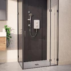 Aqualisa E2 APL Electric Shower with 3 Mode Handset 10.5kW Multifit in White E2W105