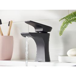 Bristan Hourglass Basin Mixer Tap with Clicker Waste Black HOU BAS BLK