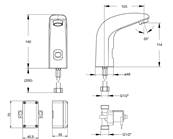 Inta Infrared Contemporary Basin Mounted Tap (Mains Operated) IR121CP.1