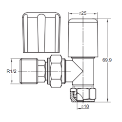 EPH Angled 15mm Lockshield LSV15