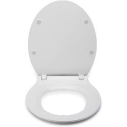 Croydex Michigan Flexi-Fix Slimline Soft Close and Quick Release Round Toilet Seat White WL601622H