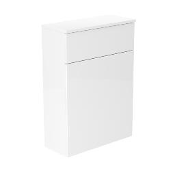 Newland 600mm WC Unit Including Worktop (No Cistern) White Gloss