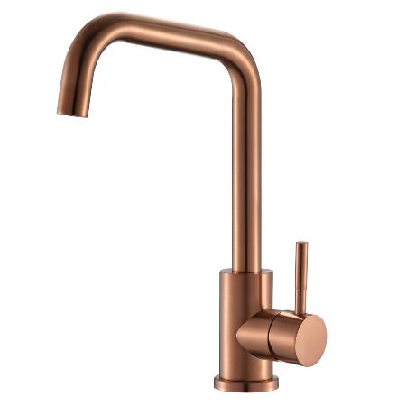 Reginox SALINA Single Lever Kitchen Mixer Tap Brushed Copper SALINACOPPER