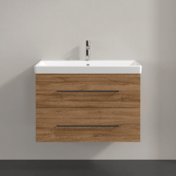 Villeroy & Boch Avento Oak Kansas 800mm Wall Hung 2-Drawer Washbasin and Vanity Unit SAVE05RH01