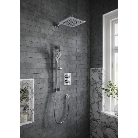 Villeroy & Boch Square Verve Complete Shower Set with Slider Rail Kit VBSSPACK6