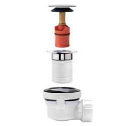 Wirquin Nano 6.7 Quick Clac All-in-One Basin Waste & Trap Matt White 30724956