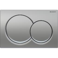 Geberit Alpha01 Round Dual Flush Plate - Matt Chrome 115.035.46.1