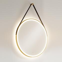 HIB Solstice Matt Brushed Brass 60 Round LED Illuminated Mirror 79520750